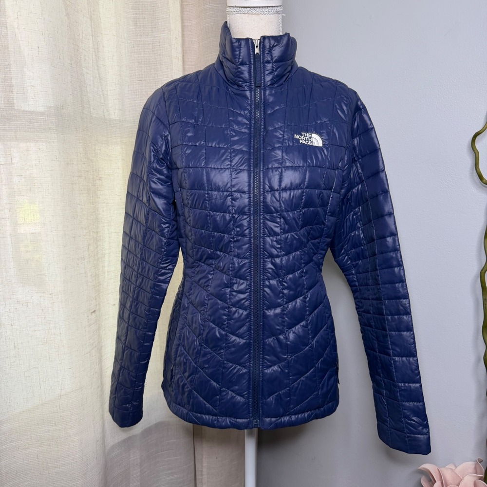 North Face Thermoball Eco‎ Quilted Puffer Jacket Navy Blue Women's Size Small